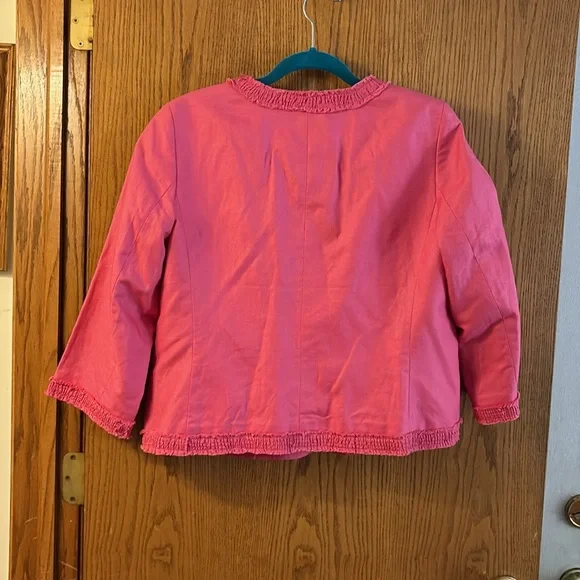 Talbots Pink Coral blazer with 3/4 Sleeves - Picture 7 of 10